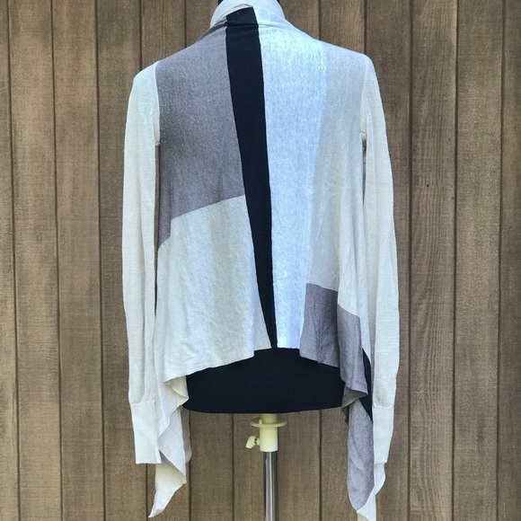 Line Linen Colorblock Open Cardigan Small - Picture 5 of 8